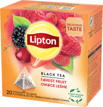 Чай чорний Lipton Forest Fruit 20 пірамідок (5063270110881)