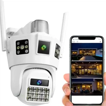 WIFI камера видеонаблюдения 12 Мп поворотная уличная с ИК подсветкой и защитой IP66 SD 39