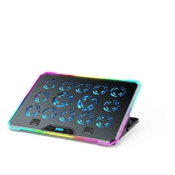 Охлаждающая подставка для ноутбука Ice Coorel K15C Plus 14 вентиляторов RGB