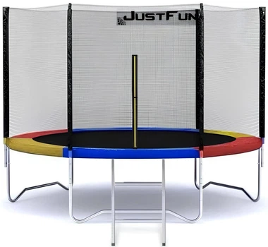 Батут Just Fun 252 см зовнішня сітка та драбинка Multicolor