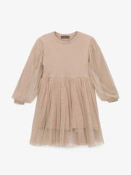 Сукня однотонна для дівчинки GENUA 14743 104 см Капучино shop (2000999662669)