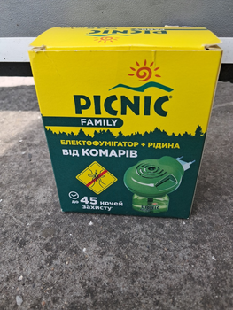 Комплект от комаров Picnic Family: Электрофумигатор + Жидкость на 45 ночей защиты