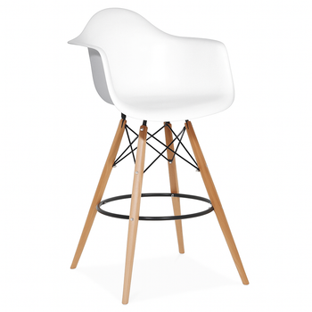 Стілець Тауер Вуд Eames барний високий білий