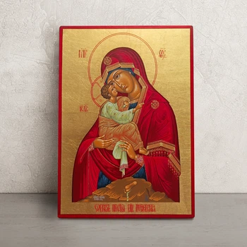 Писаная Почаевская икона Божией Матери 19×26 см