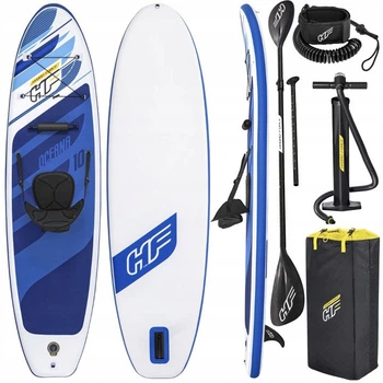 SUP-доска 2-в-1 Bestway 65350 Hydro-Force (305х84х12 см) — Сапборд-каяк до 120 кг, с сиденьем, подножкой и двойным веслом
