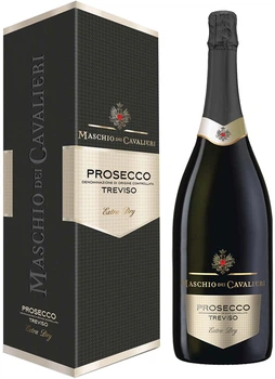 Вино игристое Maschio dei Cavalieri Extra Dry Prosecco DOC Spumante белое сухое 1.5 л в подарочной упаковке (8002526057508)