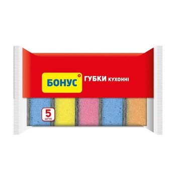 Губки кухонные Бонус 5 шт