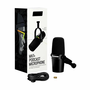 Студийный микрофон для студийной записи подкастинга и стриминга MV7+
