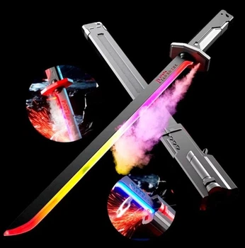 Световой меч Звездные Войны, с RGB подсветкой, искрами и дымом 80 см.
