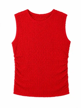 Топ из жатой ткани для женщины Esmara LYCRA® 472965 M Красный