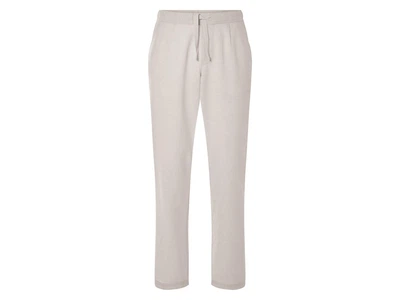 Брюки Regular Fit из смеси льна и хлопка для мужчины Livergy by Esmara men 481002 XL Бежевый