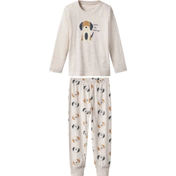 Пижама (лонгслив и штаны) для мальчика Lupilu LIDL 479598 122-128 см (6-8 years) Бежевый