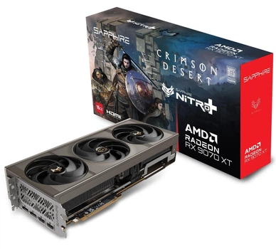 Видеокарта Sapphire AMD Radeon RX 9070 XT 16GB Nitro+ CRIMSON DESERT EDITION Gaming OC (11348-10-20G) (GDDR6, 256 bit, PCI-E v5.0 x16)
