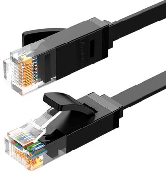 Патч-корд Ugreen NW102 Cat 6 U/UTP Lan Flat Cable 15m (Black) (UGR-50180)