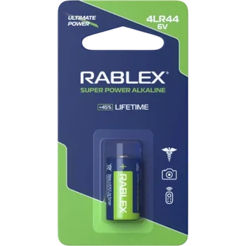 Батарейка щелочная Rablex 4LR44 A544 4G13 PX28A 2CR11108 476A 6V (4249)