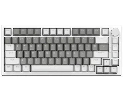 Механическая клавиатура Ajazz AK820 GRAY-WHITE, компактная TKL (80%), подсветка, проводная, USB‑C, антигостинг