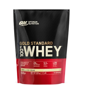 Протеин сывороточный изолят Optimum Nutrition 100% Whey Gold Standard со вкусом ванильного мороженного 450 г