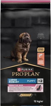Сухой корм для собак Purina Pro Plan Large Robust Puppy Sensitive Skin с лососем для щенков больших пород массивного телосложения с чувствительной кожей 12 кг (8