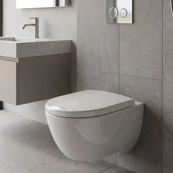 Унітаз підвісний Geberit Modo 502.939.00.1 безобідковий із сидінням Soft Close