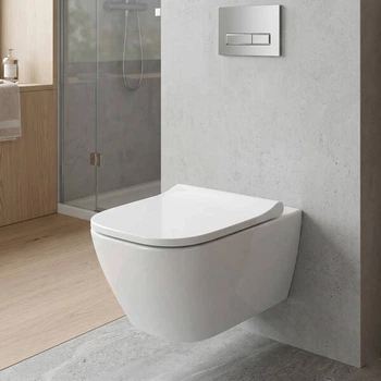 Унітаз підвісний Geberit Smyle Square 500.683.00.2 Rimfree, із сидінням Soft Close