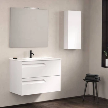 Тумба Royo Vitale C0072604 (125617 + 126222) з раковиною Slim підвісна 60 см білий глянець