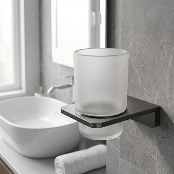 Стакан Devit Do It 4030120 з тримачем, brushed gun metal