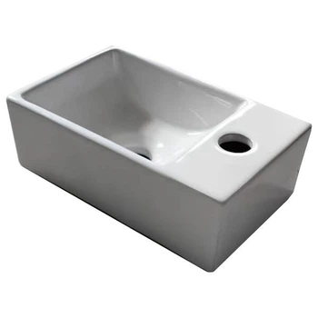 Раковина Devit Linea 180300R підвісна/меблева 300х180 см, 1 отвір під змішувач справа, білий глянець