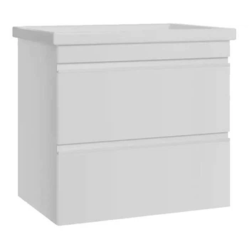 Тумба Devit Frame 753065W 65 см з раковиною та сифоном, біла глянцева