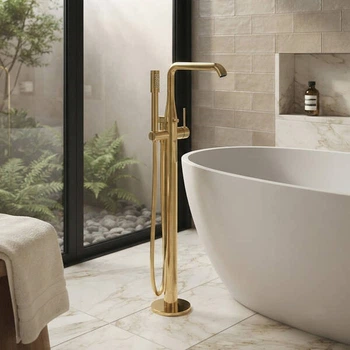 Змішувач для ванни Grohe Essence 25248GL1 підлоговий, золото