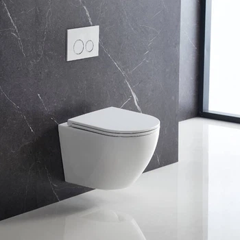 Унітаз підвісний Devit Flow DFL0460111W 490х365х370mm з кришкою soft-close, білий глянець