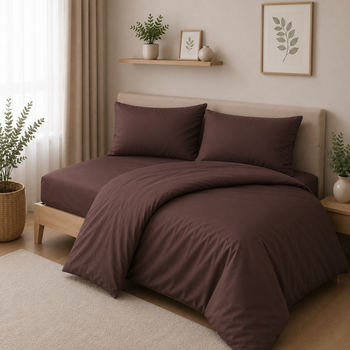 Комплект постельного белья MirSon Полуторный 143х210 см Junior 0210 Cacao Active Satin Premium (2200013489917)