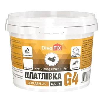 Шпатлівка Дивоцвіт G4 для дерева 500 г 0.5 кг
