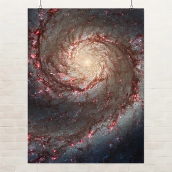 Постер Галактика Вир, M51A, астрономія, космос, НАСА, наука, A3 40×30 см (id6721)