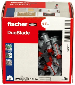 Дюбеля Fischer DuoBlade 8 мм для гипсокартона, 40 шт (Германия, 34 кг)