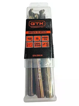 Набір свердел по металу GTM ECo-120K HSS-Co5 12 мм 5 шт