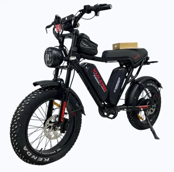 Електрофетбайк Corso VULCAN 20" 1200W, 2×48V 18Ah Li-Ion, до 60 км/год, до 70 км, SHIMANO 7-Speed, Гідравлічні гальма, Чорний