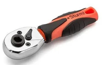 Тріскачка міні Sturm 1340104, 1/4", 72 зубці, під торцеві головки та біти, хромоване покриття