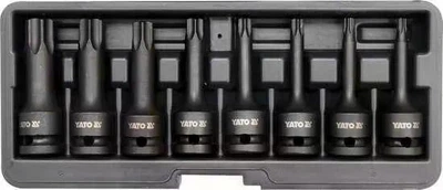 Набор ударных отвёрточных насадок YATO, TORX, 8 шт., 1/2"