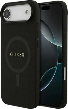 Etui na smartfon Guess Saffiano Classic Logo MagSafe do Apple iPhone Air Black (GUHMP17MPSAHMCK)
