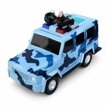 Детская электронная копилка-сейф Cash Truck с кодовым замком Голубой