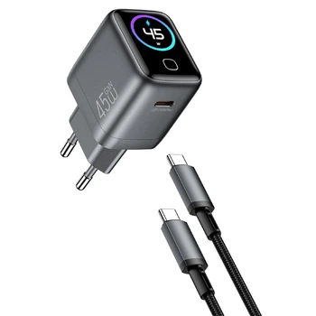 Мережевий зарядний пристрій Wiwu CHG500 GaN Charger Combo 45W Black