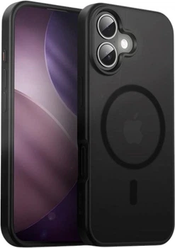 Etui na smartfon Crong Hybrid Frost Mag do Apple iPhone 17 Black (CRGHFMIP1763BLK)