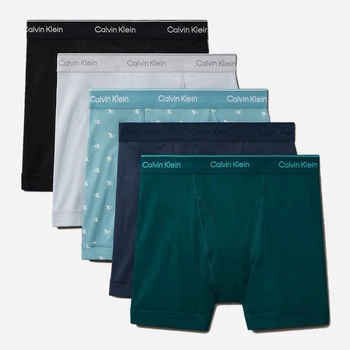Набор трусов боксеров мужских бавовняних Calvin Klein 894381222 XL 5 шт Разные цвета (1160786703)