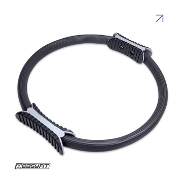 Кольцо для пилатеса EasyFit изотоническое Ø 38 см (EF-KP38BK) черное (тренажер-обруч сопротивления для фитнеса и йоги)