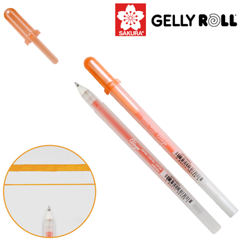 Ручка гелевая GLAZE 3D-ROLLER Оранжевый Sakura