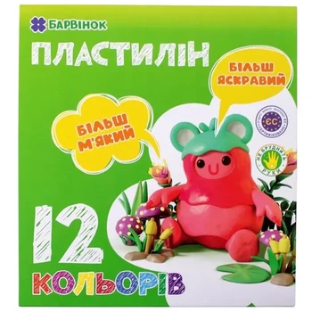 Пластилін Барвінок 6-433 12 кольорів x 20г (11060496)