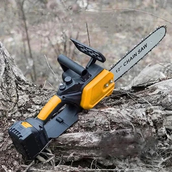 Акумуляторна ланцюгова пила ( пилка ) садова Vollyx Electric Saw з шиною 12" для дерева та гілок, електропила + 2 акумулятори 21В, кейс
