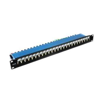 Патч-панель 19″ 24xRJ-45 FTP, кат. 6, dual type, EPNew EPNew 6PLDN-F24BK