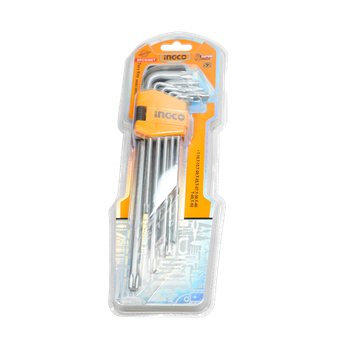 Комплект ключей удлиненных Torx 9 шт Т10-Т50 INGCO