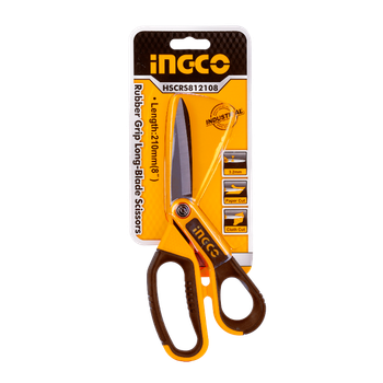 Ножницы 210 мм с длинным лезвием и резиновой ручкой INGCO INDUSTRIAL
